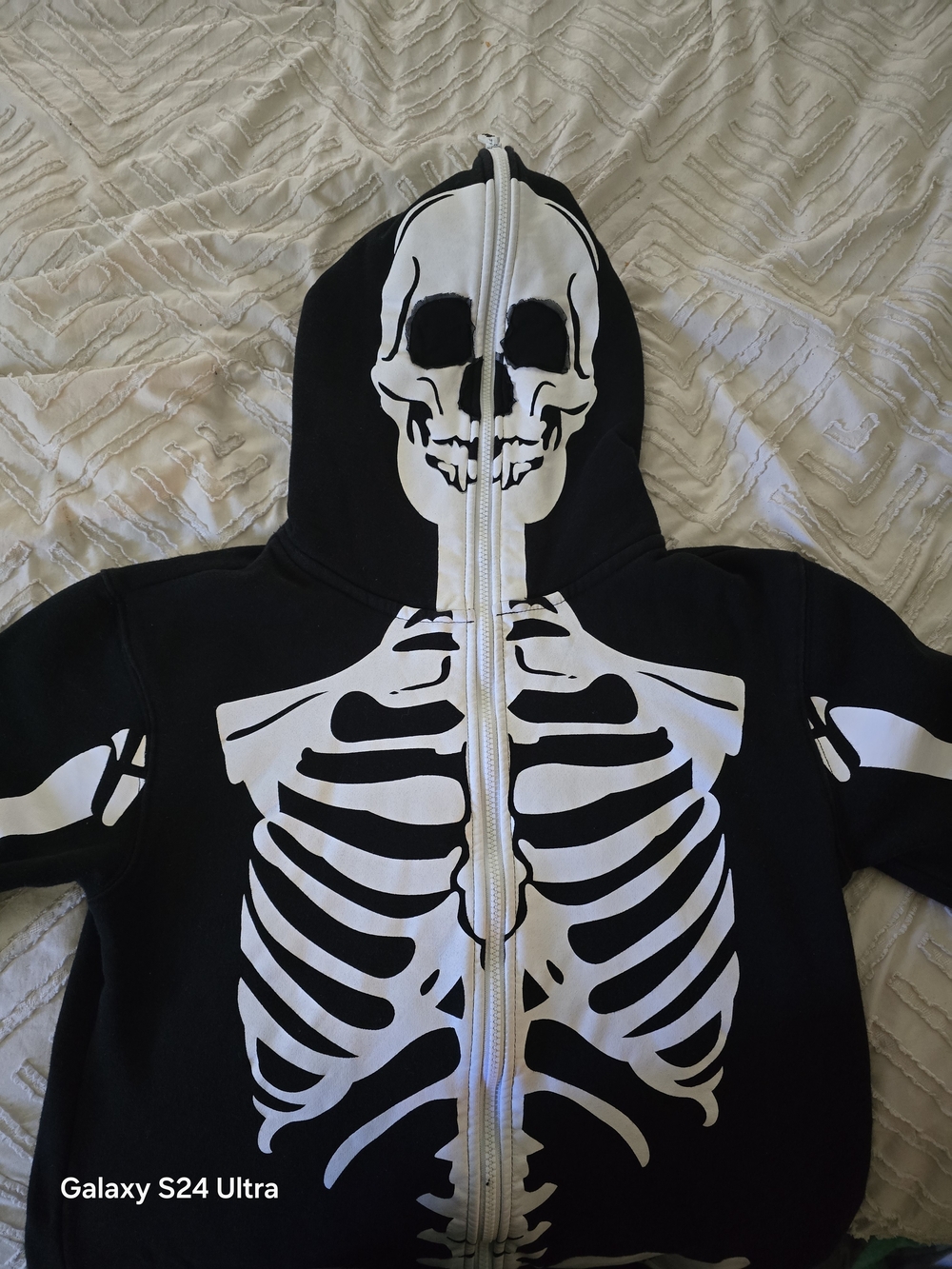 Tipsy Elves Skeleton Costume One Piece Unisex M Zip Up Heavy Halloween Goth